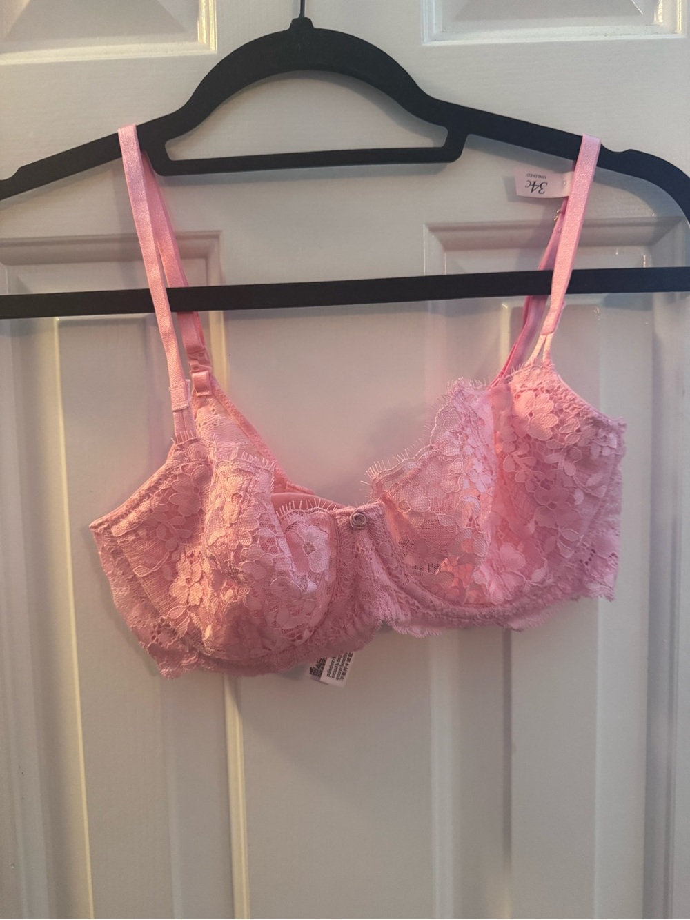 Victorias Secret Unlined Balconette Bra pink Size 34c NWT